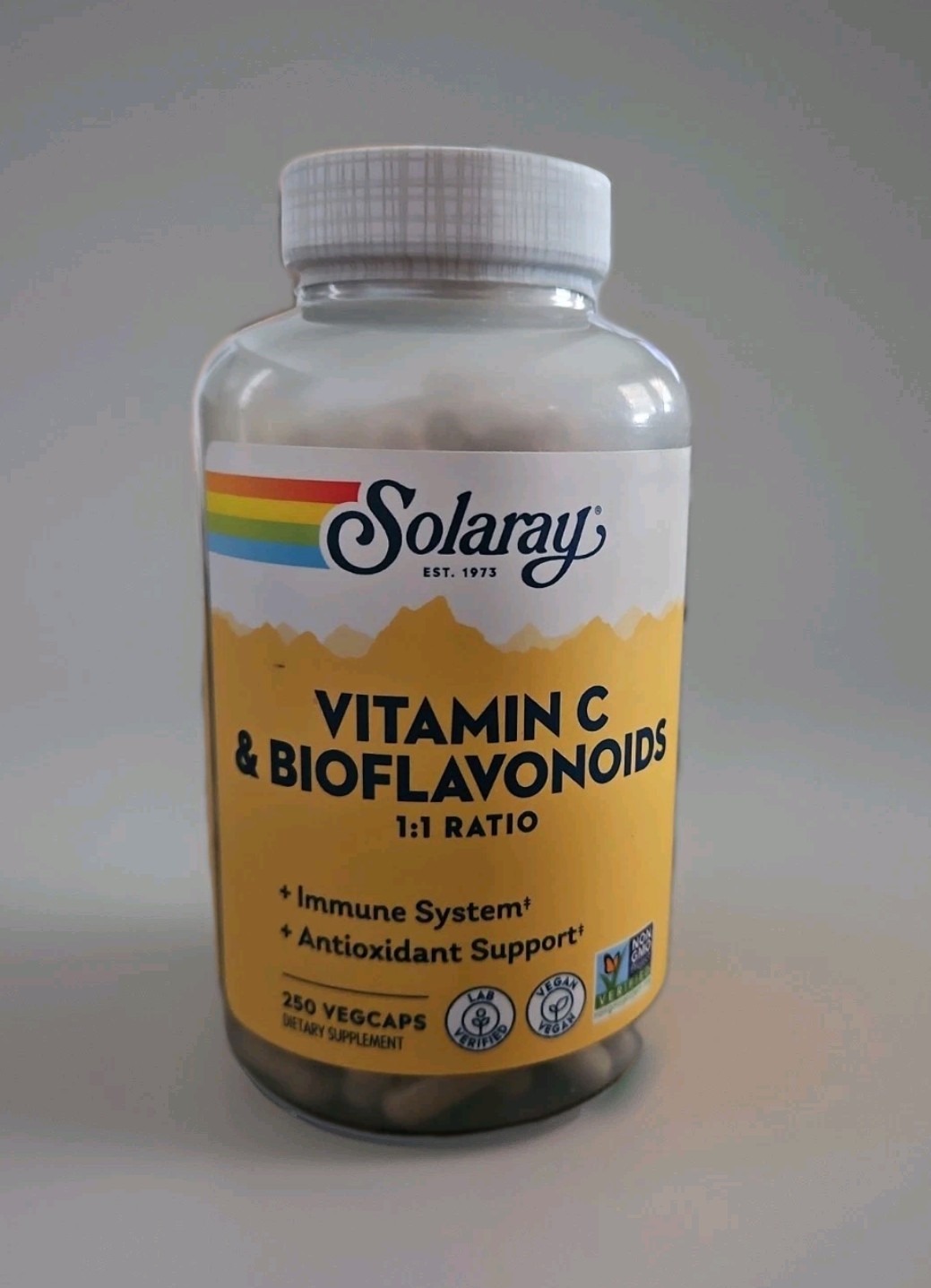 Solaray Vitamin C & Bioflavonoids 1:1 250ct 500mg Exp 4/29