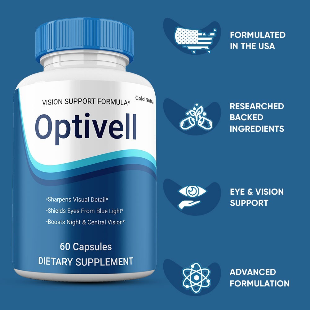 Optivell Vision Capsules, Opti Vell Vision & Eye Health Supplement (10 Pack)