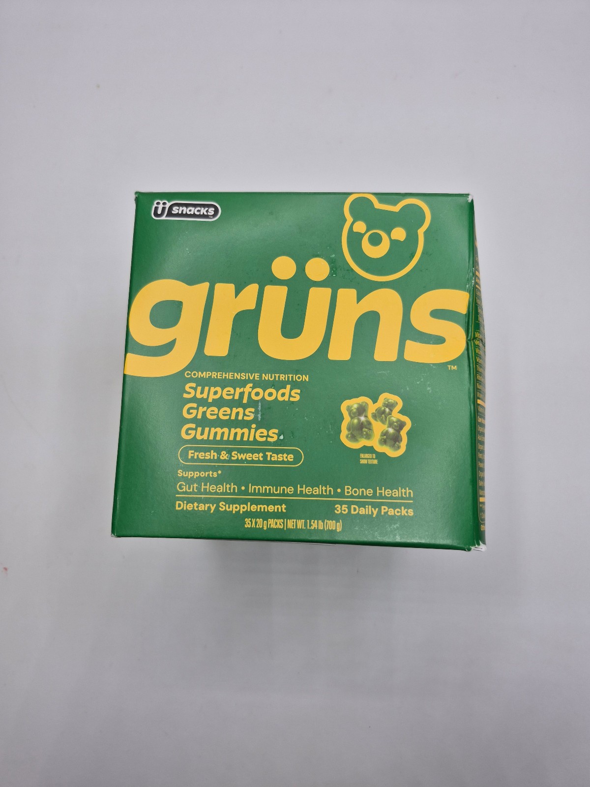 Gruns Adult Greens Gummies 35 Packs