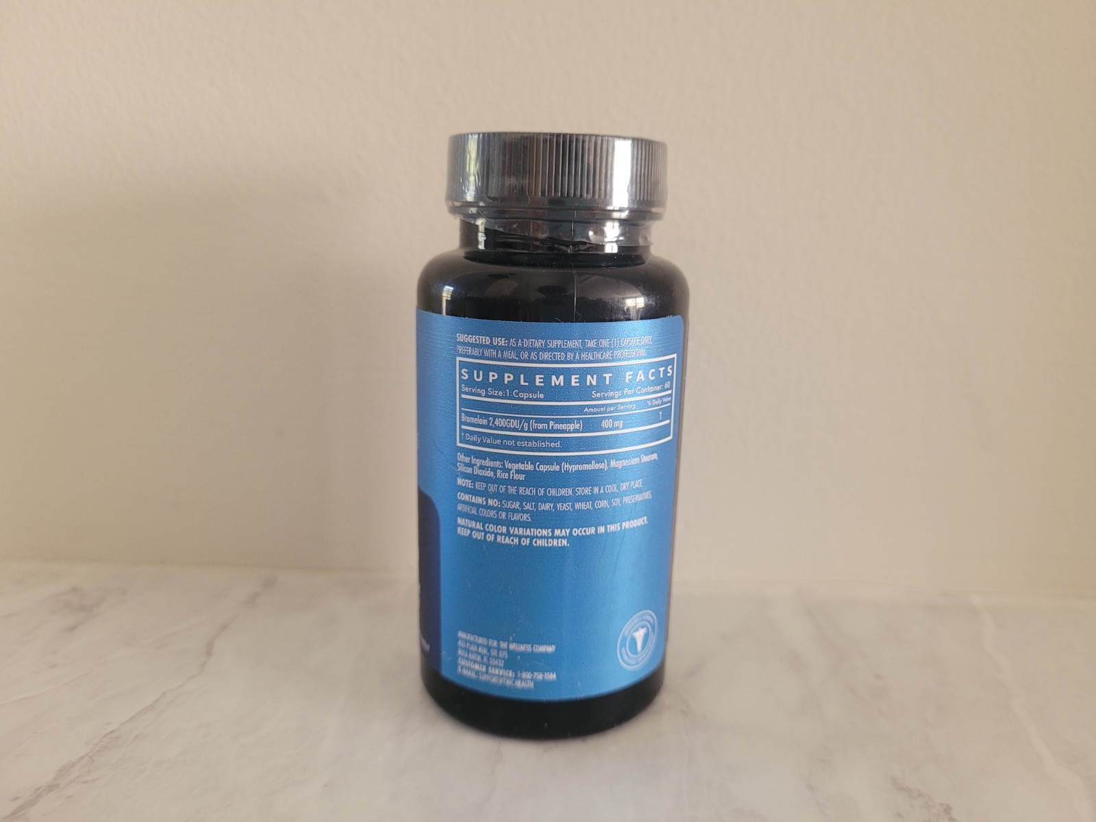 The Wellness Company – Bromelain 400 Mg Per Capsule – 60 Capsules