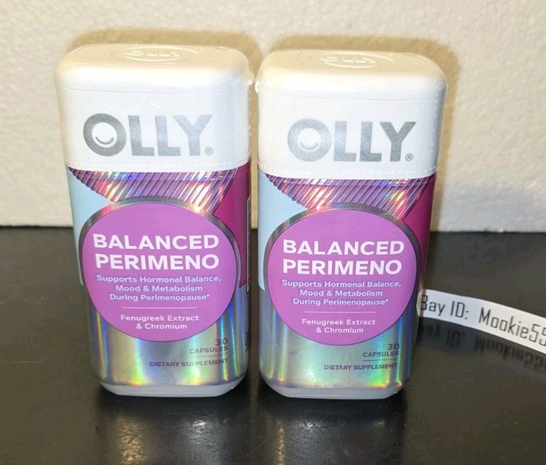 EXP 01/2027! 2 Lot (30ct) OLLY BALANCED PERIMENO 60 Capsules 2 Months Supply!