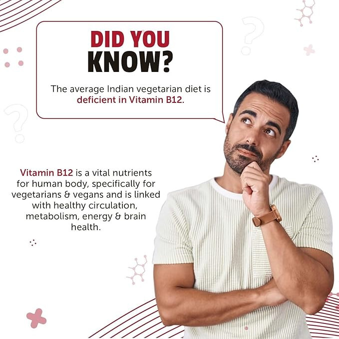 Neuherbs Plant-Based B12 Supplements For Men & Women 60 Tablets Brain Health