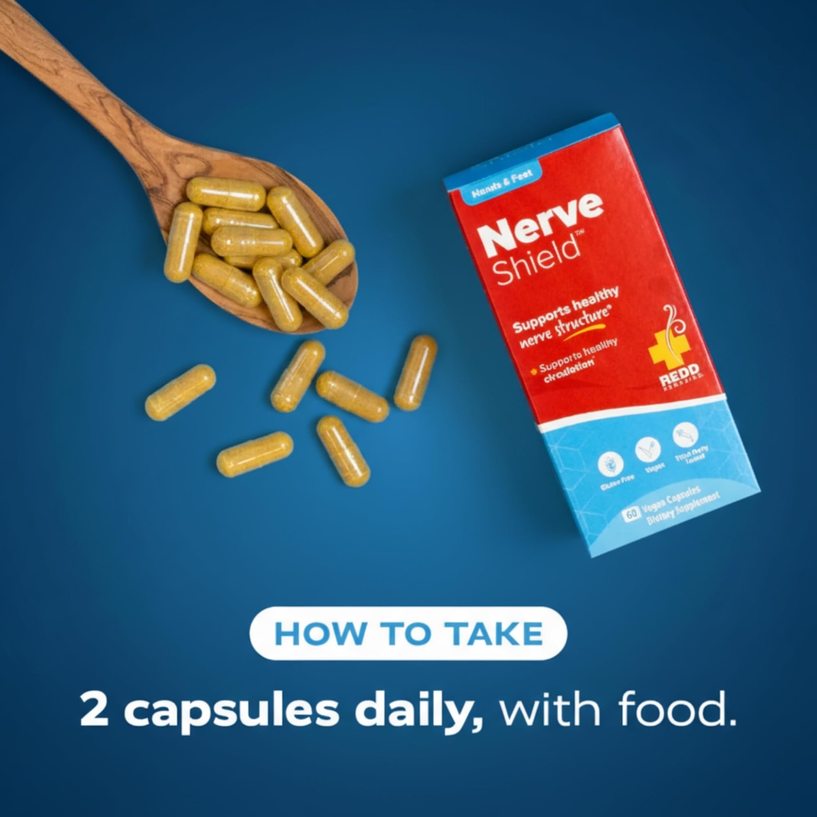 Redd Remedies, Nerve Shield, Supports Healthy Nerve Structure, 60 Capsules
