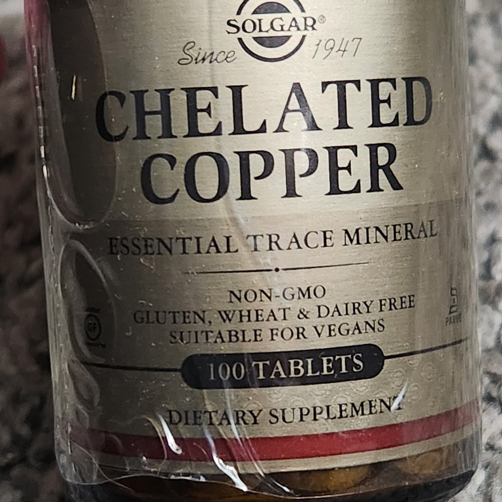 Solgar Chelated Copper 100 Tablets Exp. 2028