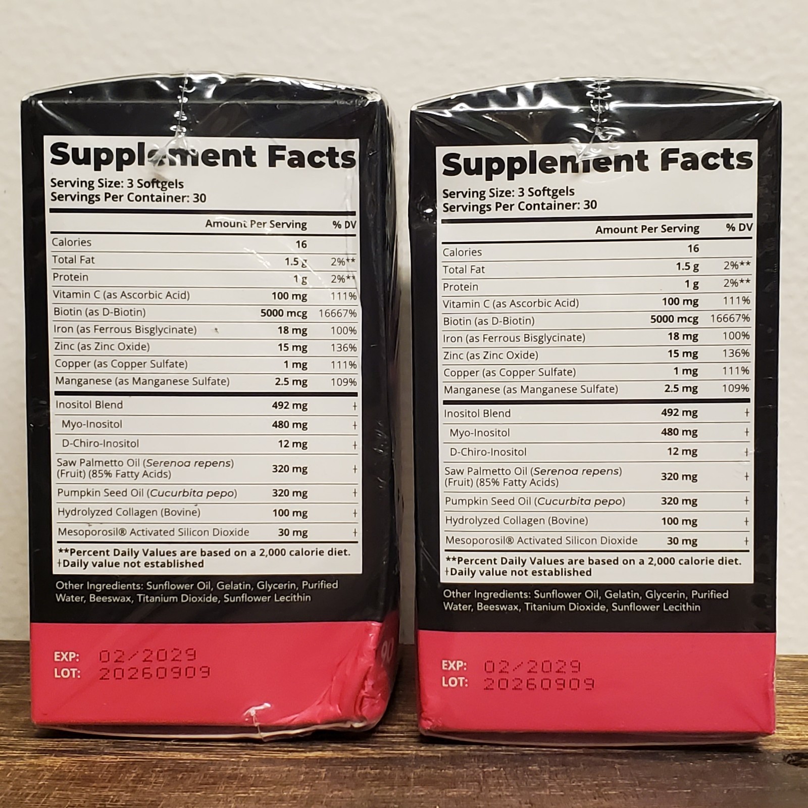 2x Saw Palmetto for Women with Mesoporosil – Pumpkin Seed Oil – Biotin 02/2029