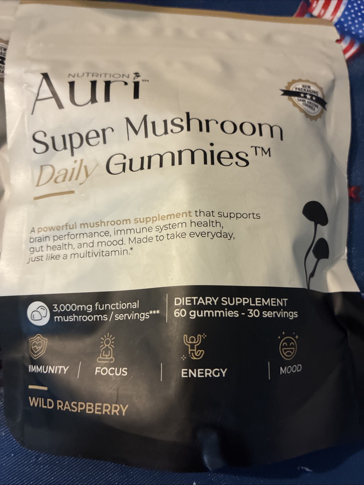 Auri Super Mushroom All-in-One Daily Supplement Gummy- 60 Pieces – New-wild Ras.