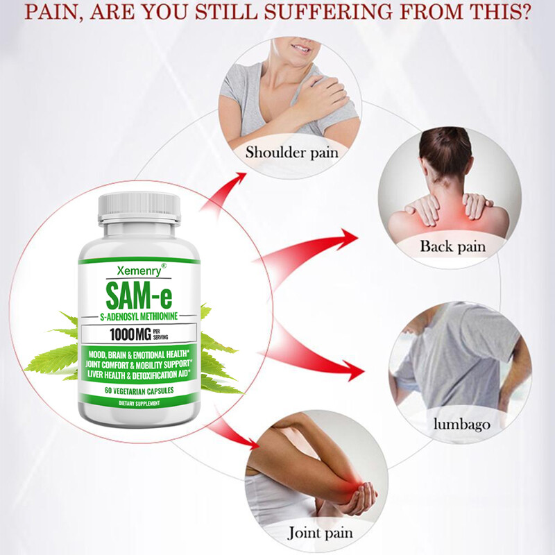 SAM-E Capsules 1000mg – Supports Liver Health, Clean and Detox, and Brain Health