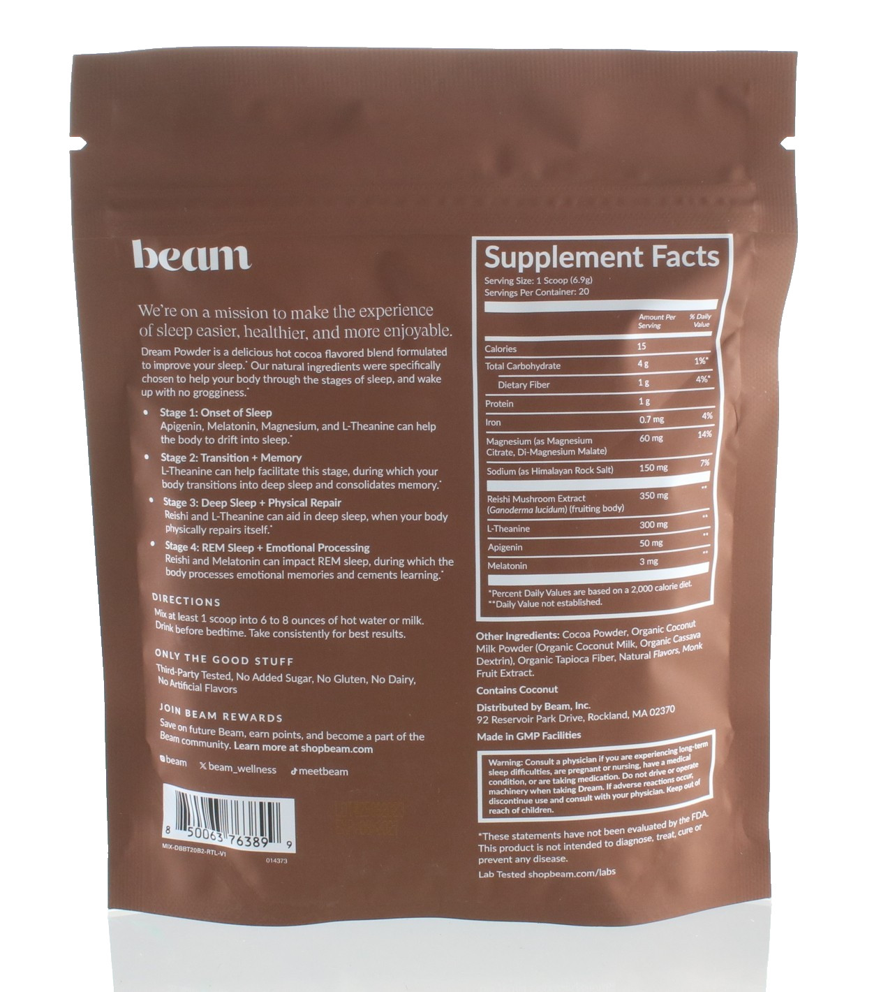 (11) Beam Dream Sleep Powder Supplement Brownie Batter 4.87 OZ EA – EXP 8/27