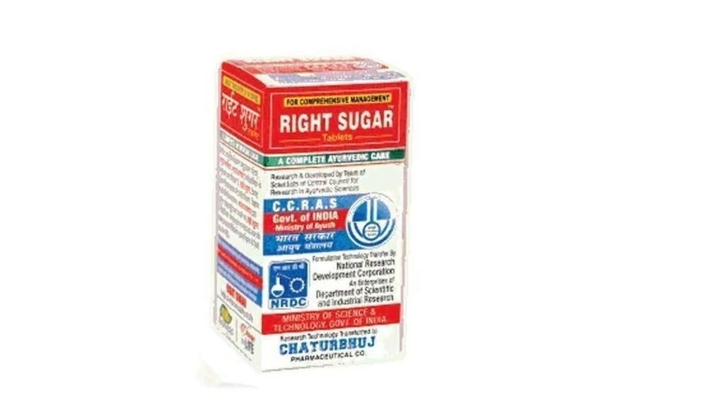 Chaturbhuj Pharmaceutical Right Sugar 120 Tablets (Pack of 2) n162
