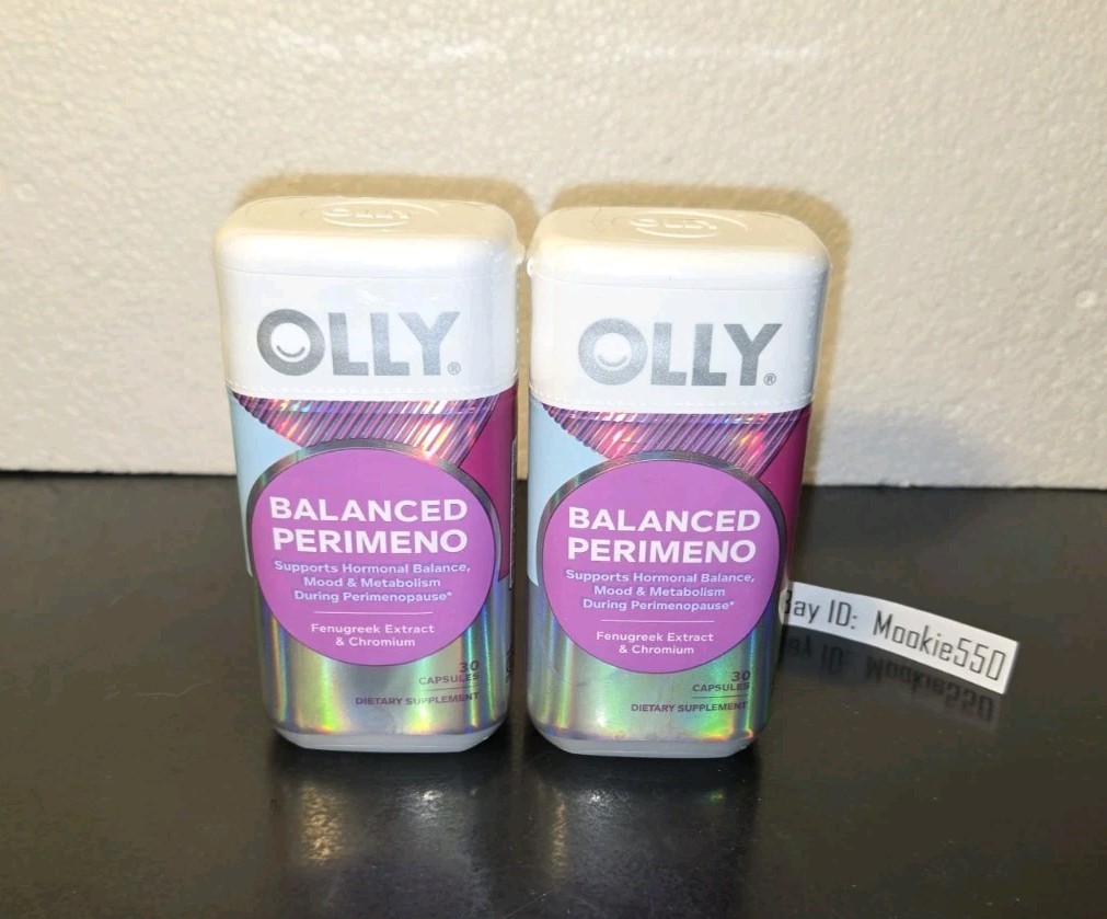 EXP 01/2027! 2 Lot (30ct) OLLY BALANCED PERIMENO 60 Capsules 2 Months Supply!