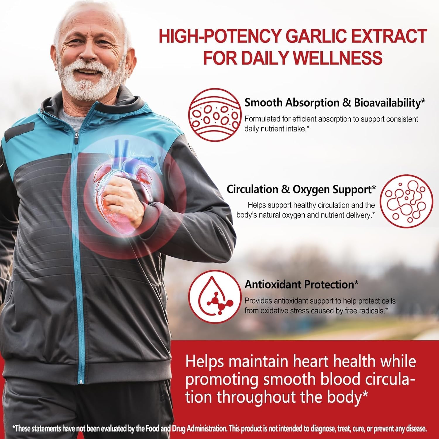 Odorless Garlic 7500mg Per Servings, 300 Softgels | 2 Years Aged Garlic Extra…
