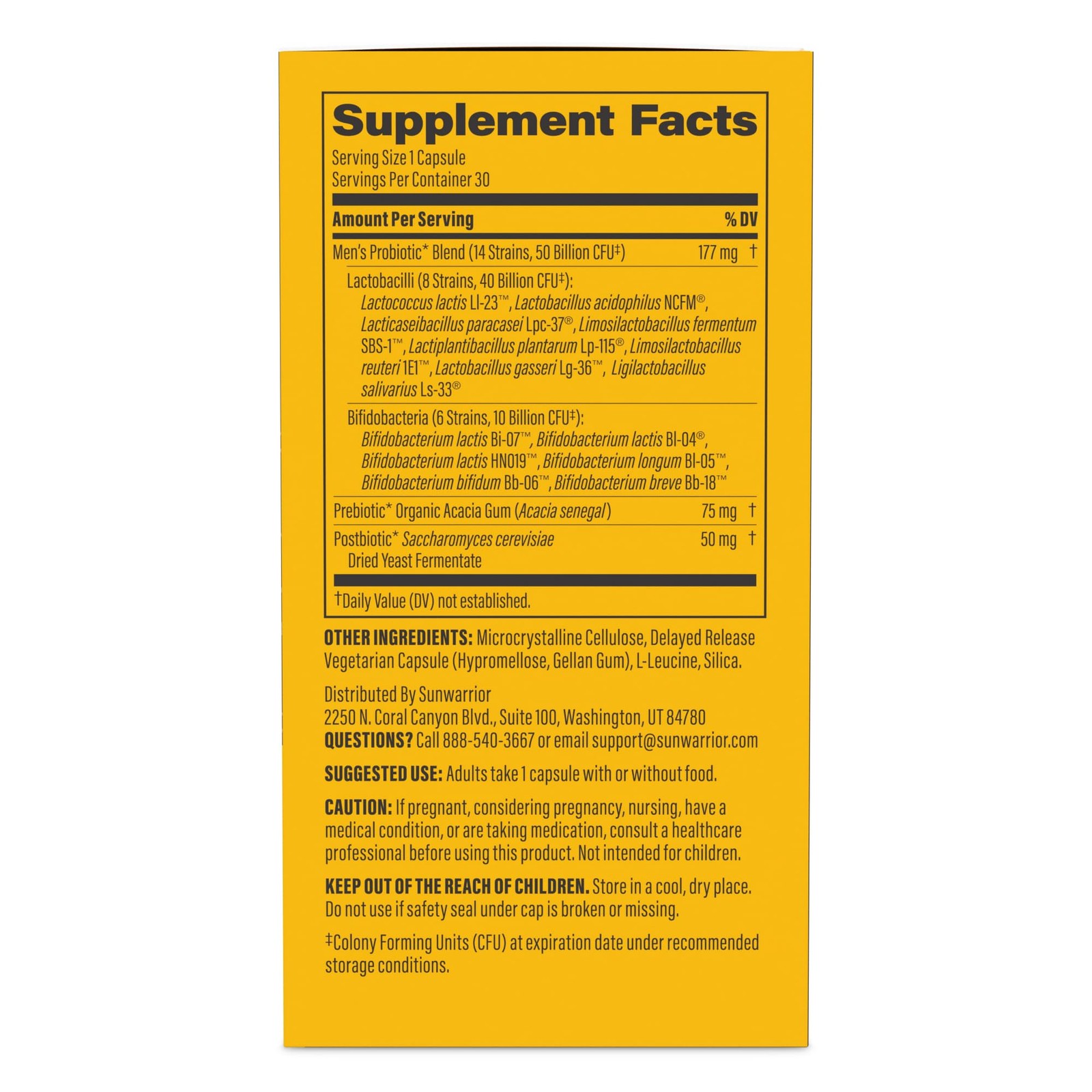 Probiotic 50 Billion CFU Probiotics Supplement Capsules 14 Strains + Prebioti…