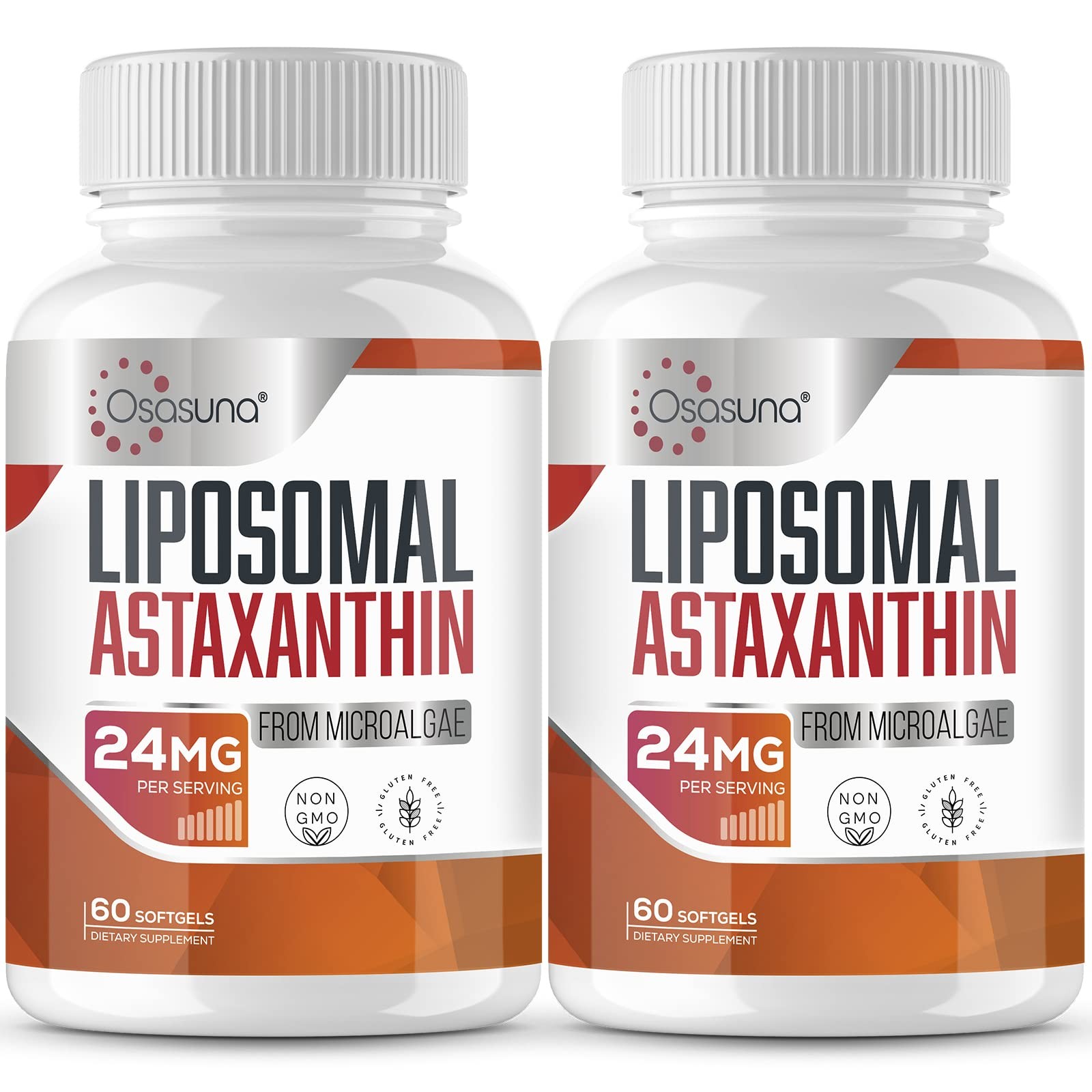 Liposomal Astaxanthin Supplement 24MG, Maximum Absorption, Antioxidant Stronger