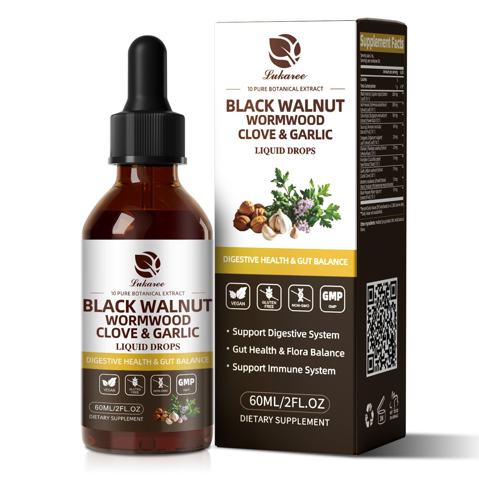 Parasite Cleanse Tincture/Extract-Wormwood, Black Walnut Hull, Clove 1oz