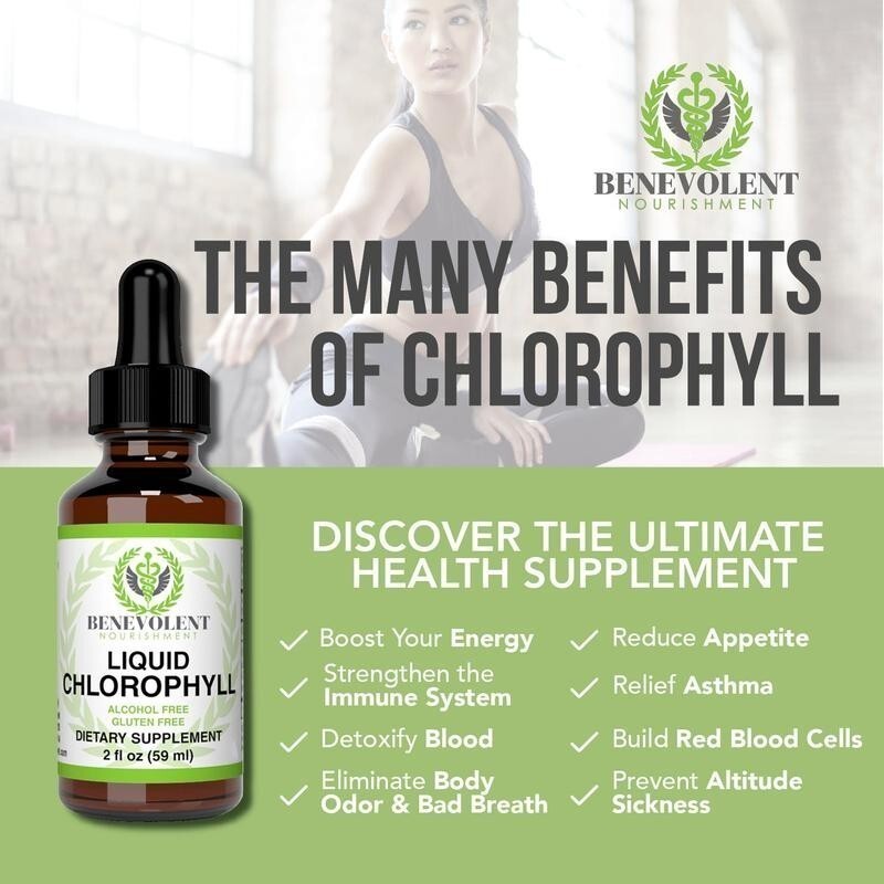 oz NEW Benevolent Nourishment Fluid Chlorophyll Herbal Supplement 2
