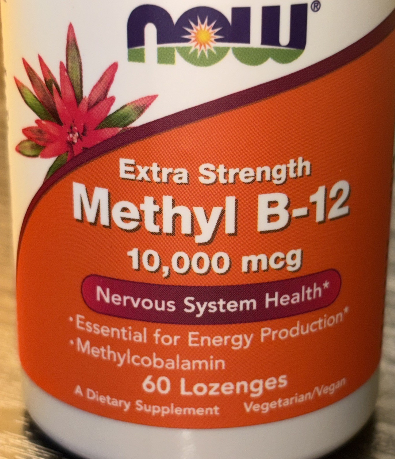 NOW FOODS Methyl B-12 10,000 mcg 60 Loz EXP 05/2028