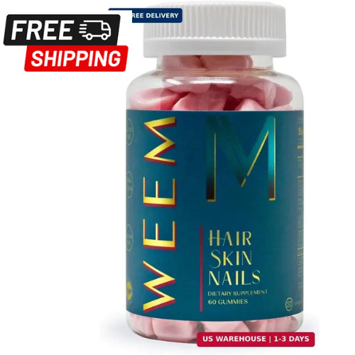 WEEM Hair Skin and Nails Gummies – Supports Healthy 1 Count (Pack of 60)