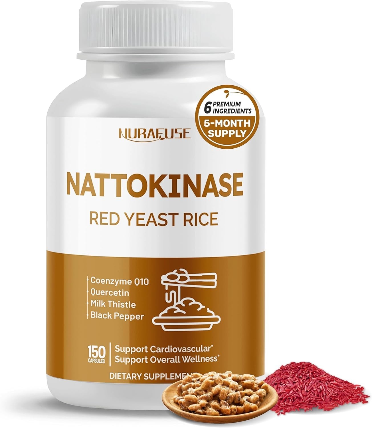 Holistic Nattokinase Supplement with Coenzyme Q-10 – 150 Capsules for Wellness