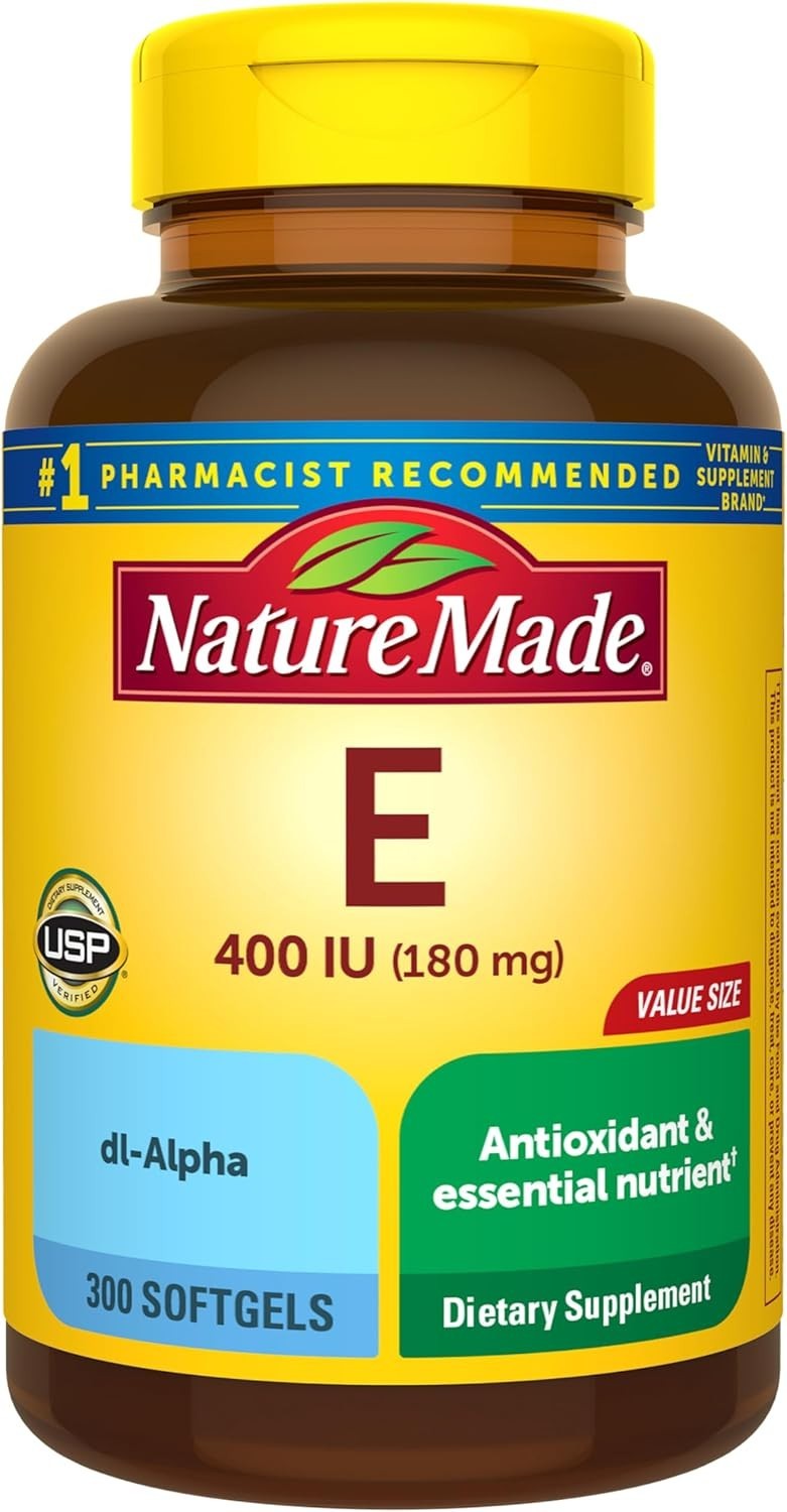 Ultimate Vitamin E 400 IU Softgels – 300-Day Antioxidant & Skin Support