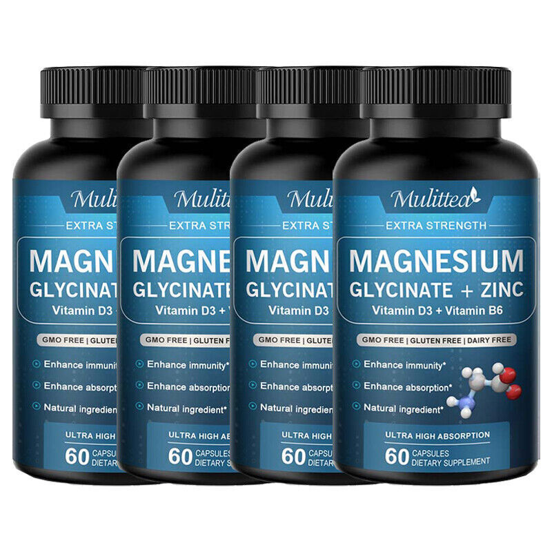 Magnesium Glycinate 500mg High Absorption,Improved Sleep,Stress&Anxiety Relief