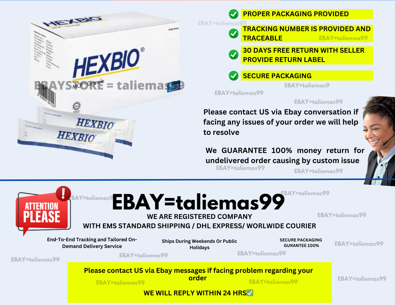 Hexbio Probiotic Granule For Constipation Diarrhea ( 3g x 45’s) X 2 BOXES