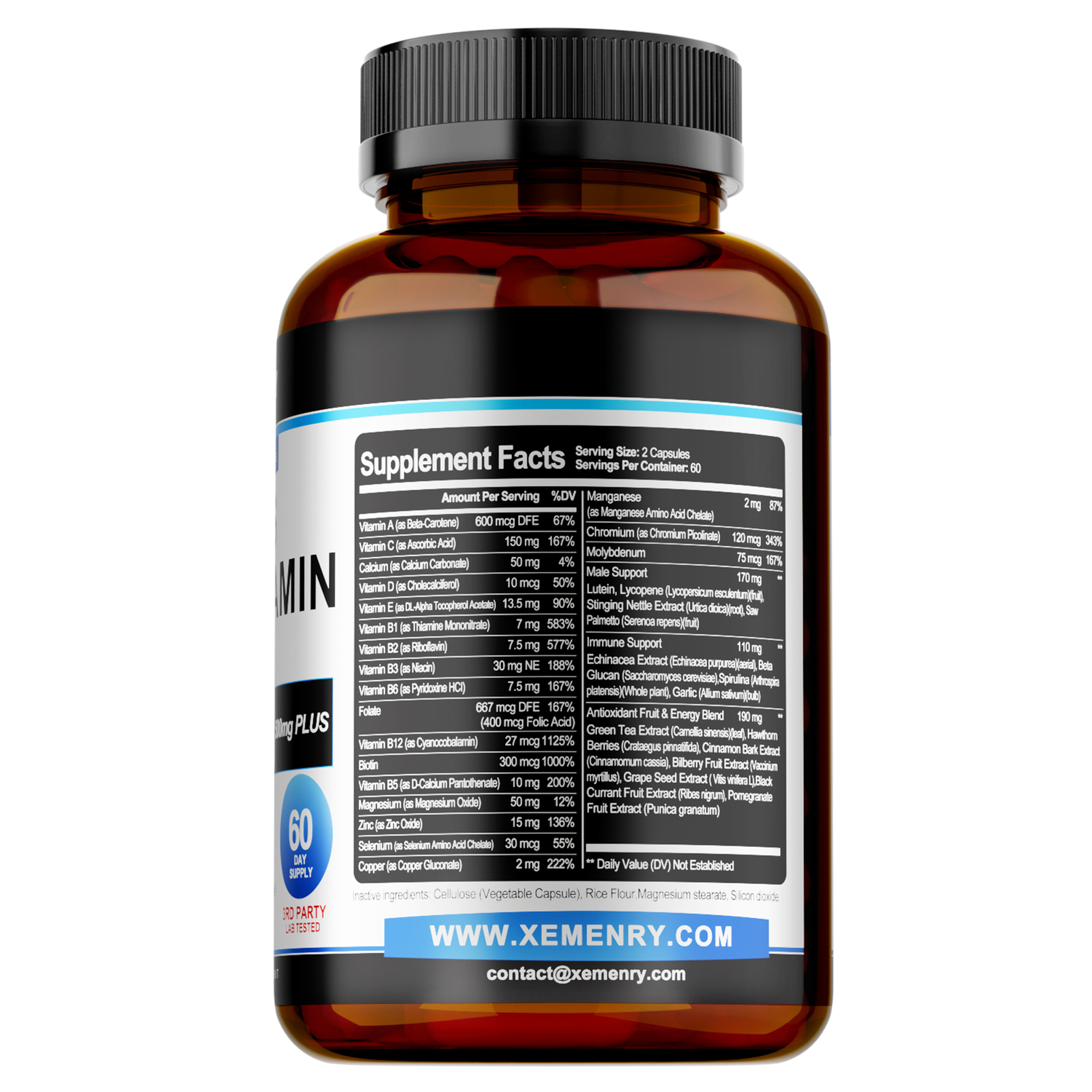Men’s Multivitamin -Heart Health,Support Men’s Prostate and Urinary Tract Health