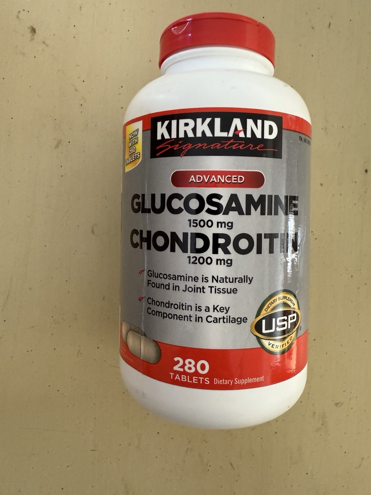 Kirkland Signature Glucosamine 1500mg & Chondroitin 1200m 280 Tablets Exp 10/28