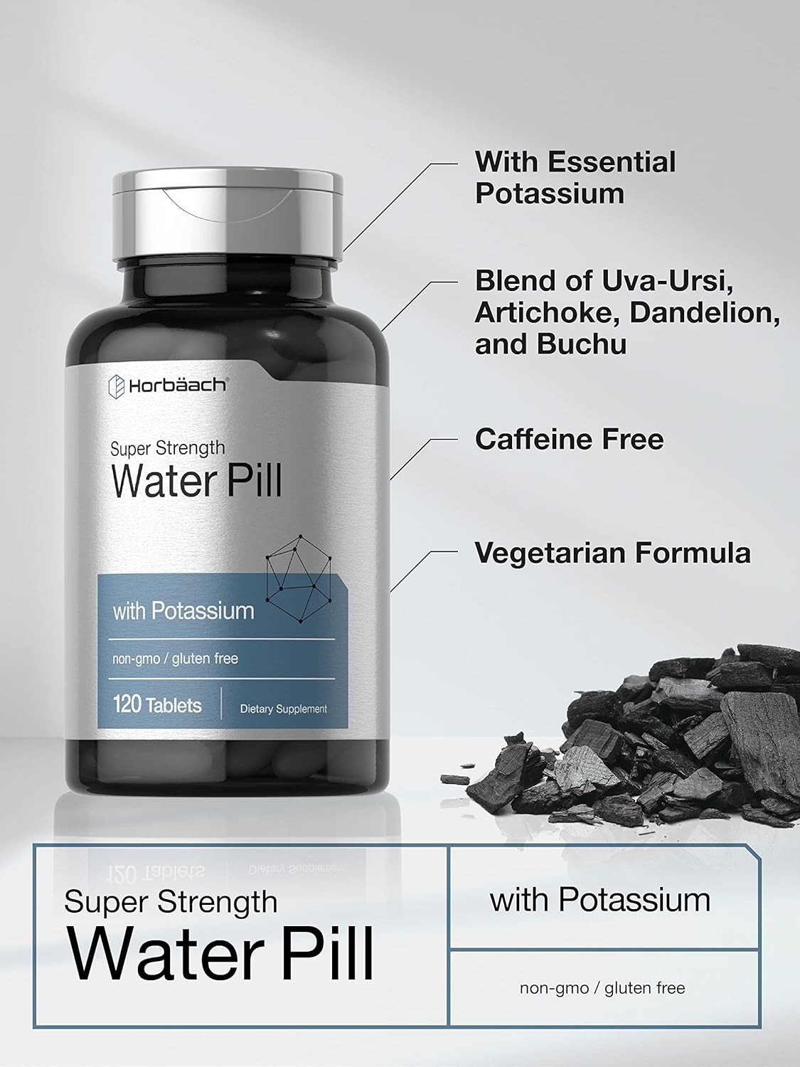 Horbäach Water Pills – Super Strength Water Pills – Water Retention Bloat Relief