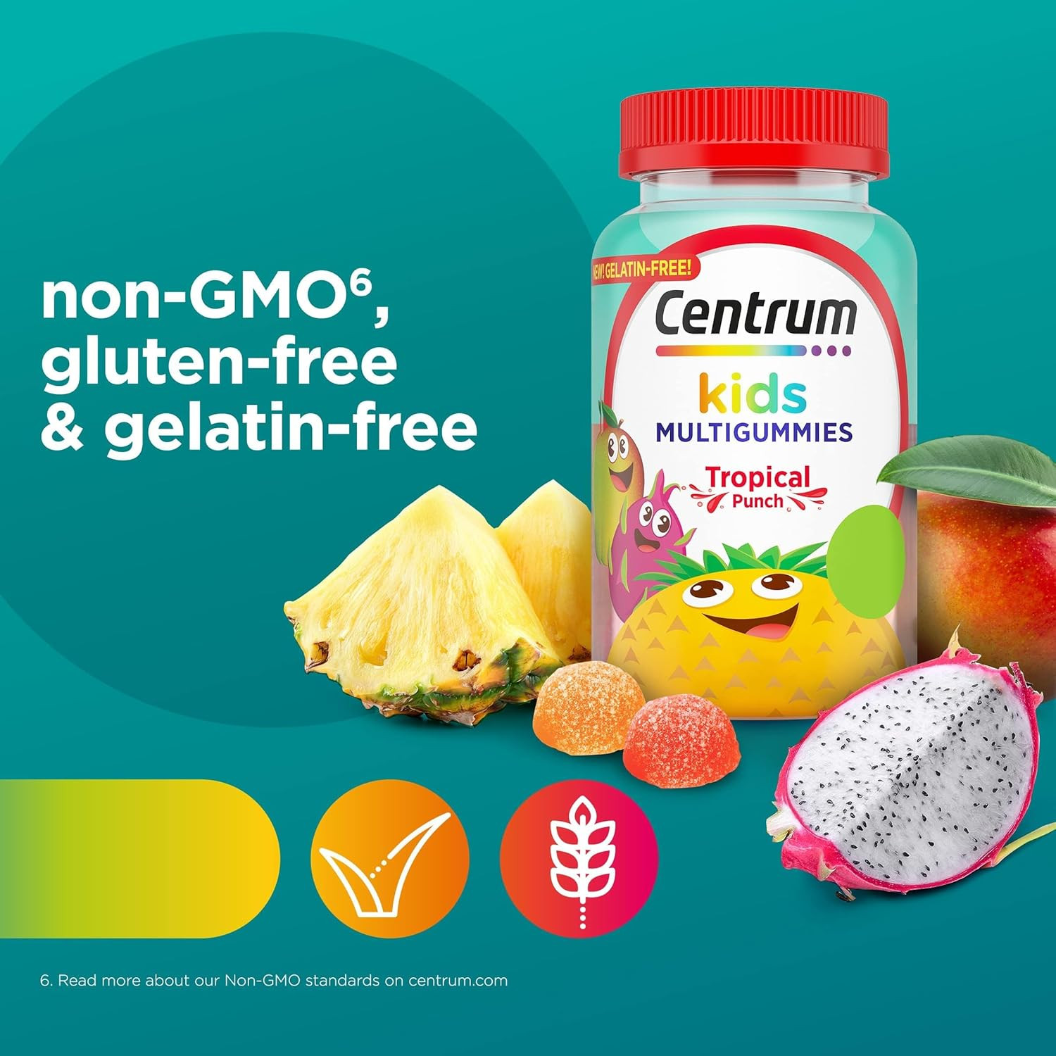 Centrum Kids Multivitamin Gummies, Tropical Punch Flavor Made With Natural Flavo