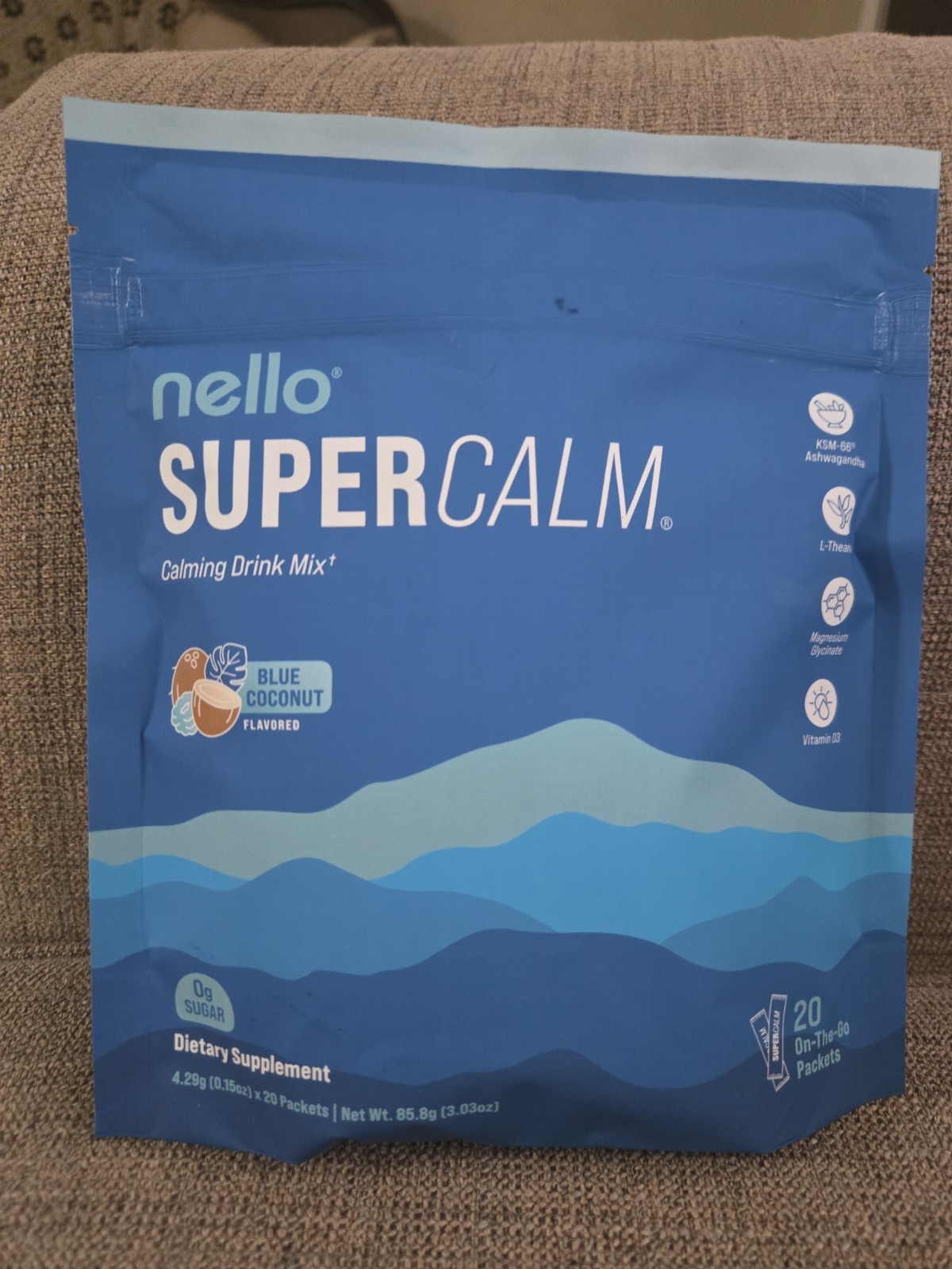 nello SuperCalm Calming Drink Mix Blue Coconut