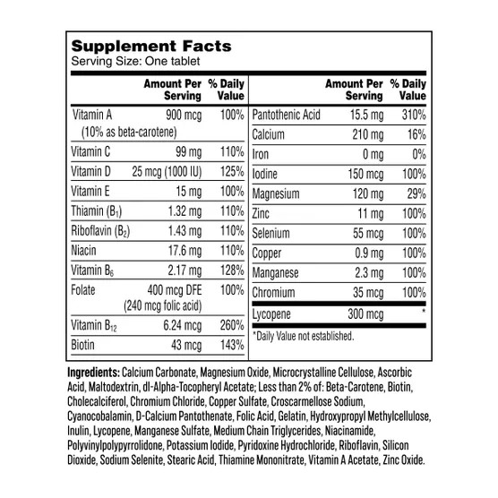 One A Day Men’s Multivitamin 300 Tablets – Energy & Immune Support