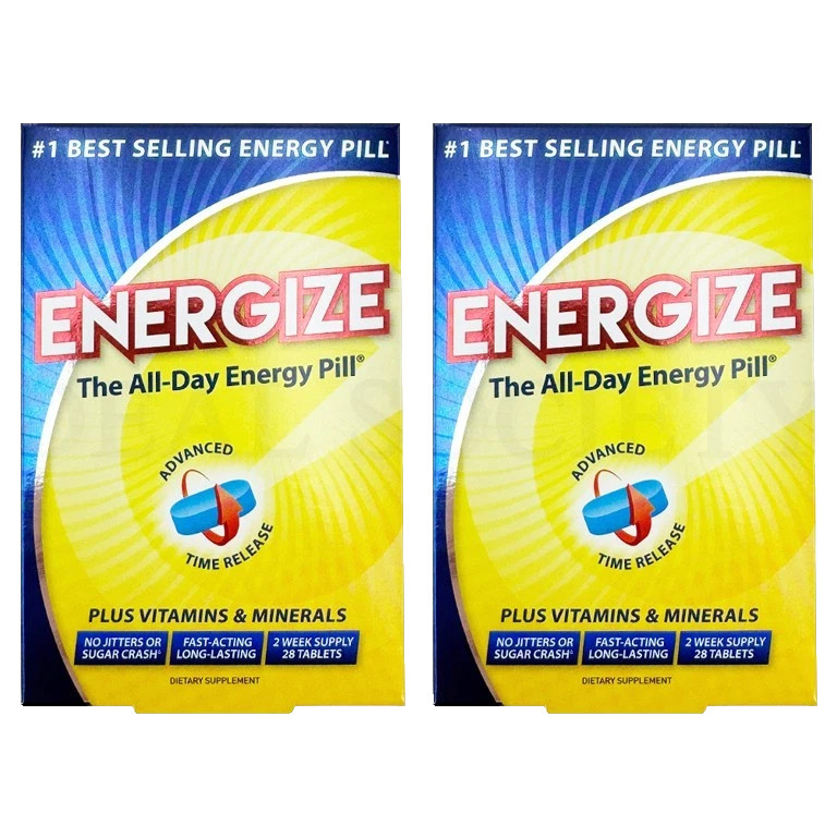 ENERGIZE The All-Day Energy Pill 28 Tablets Each Lot of 2