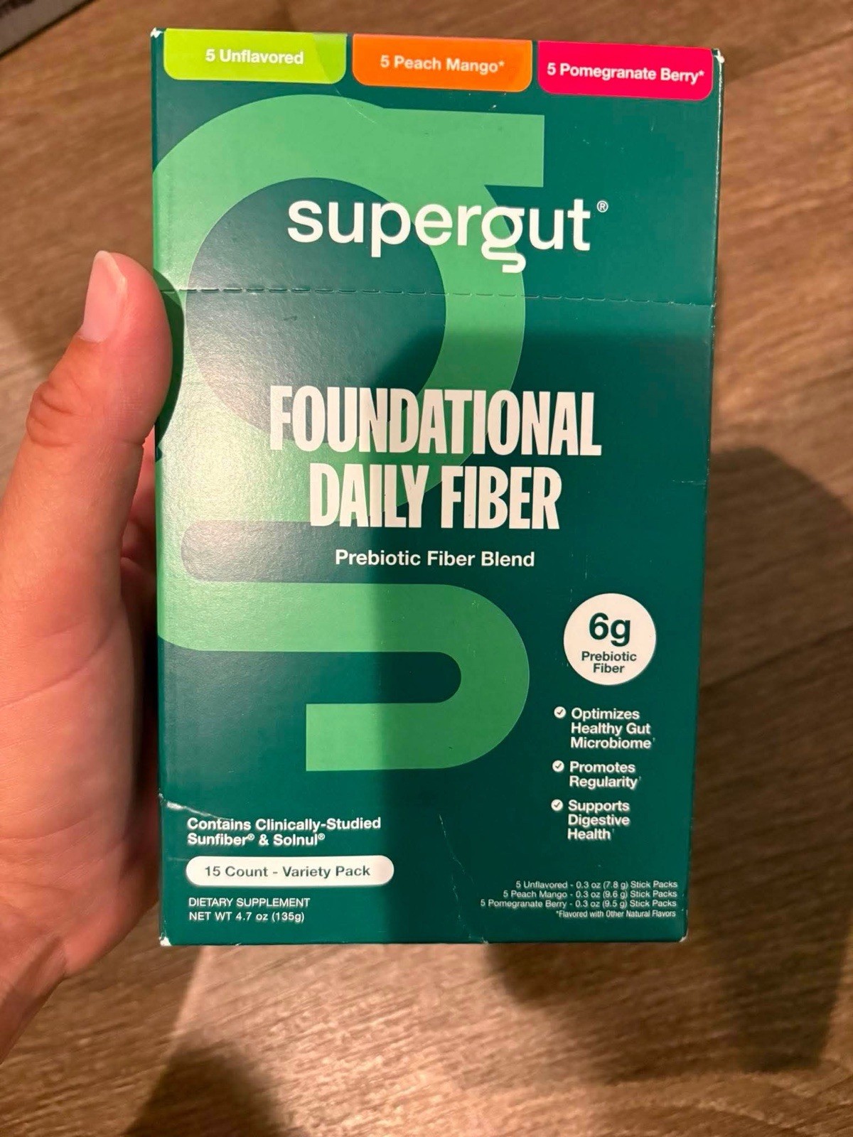 Supergut, Foundational Daily Fiber, Prebiotic Fiber Blend, Unflavored, 15-0.3oz