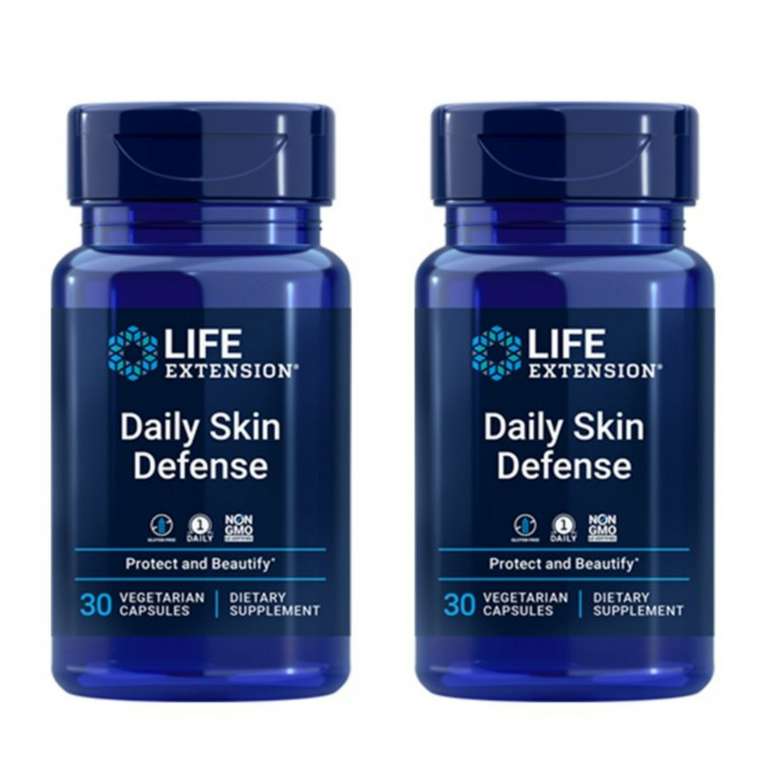 Life Extension Daily Skin Defense Wrinkles & Oxidative Stress, Skin Hydration 2P
