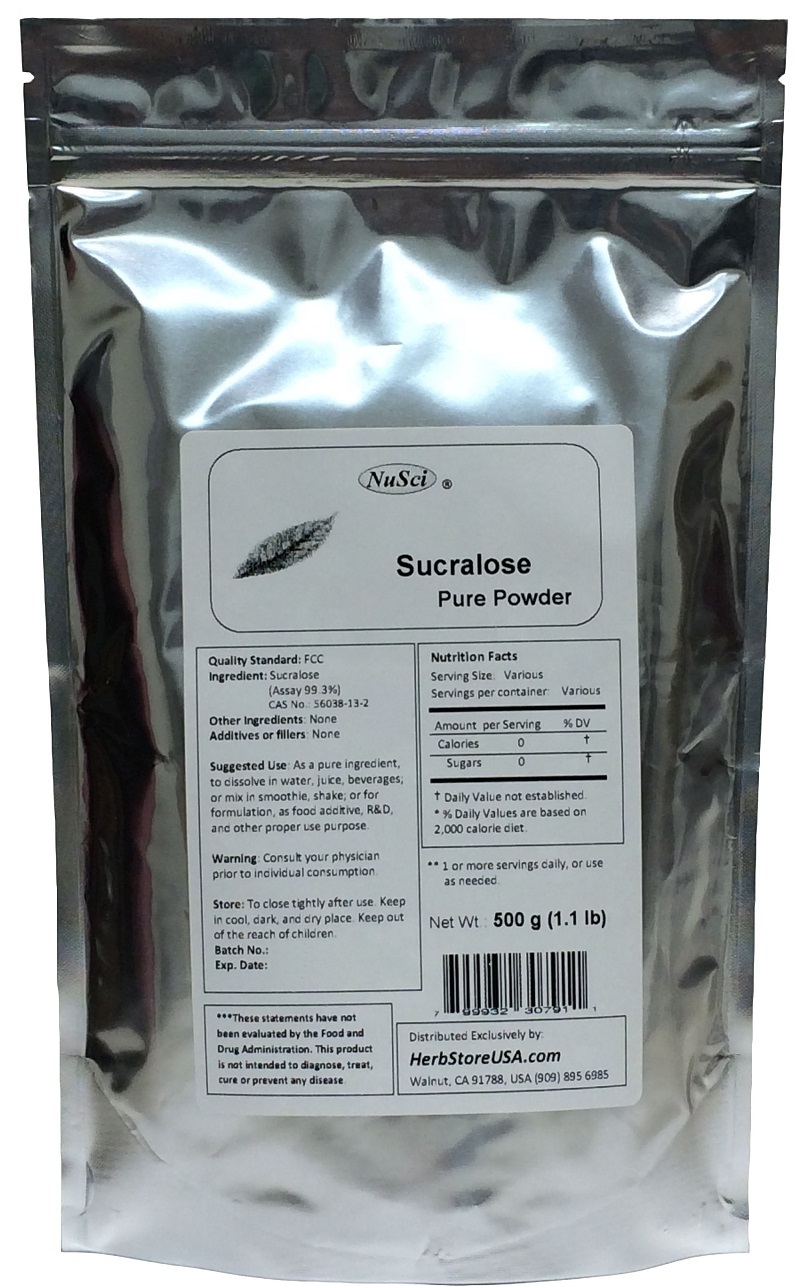 NuSci Pure Sucralose Powder 25g (0.88oz no calories 600 times sweeter than sugar
