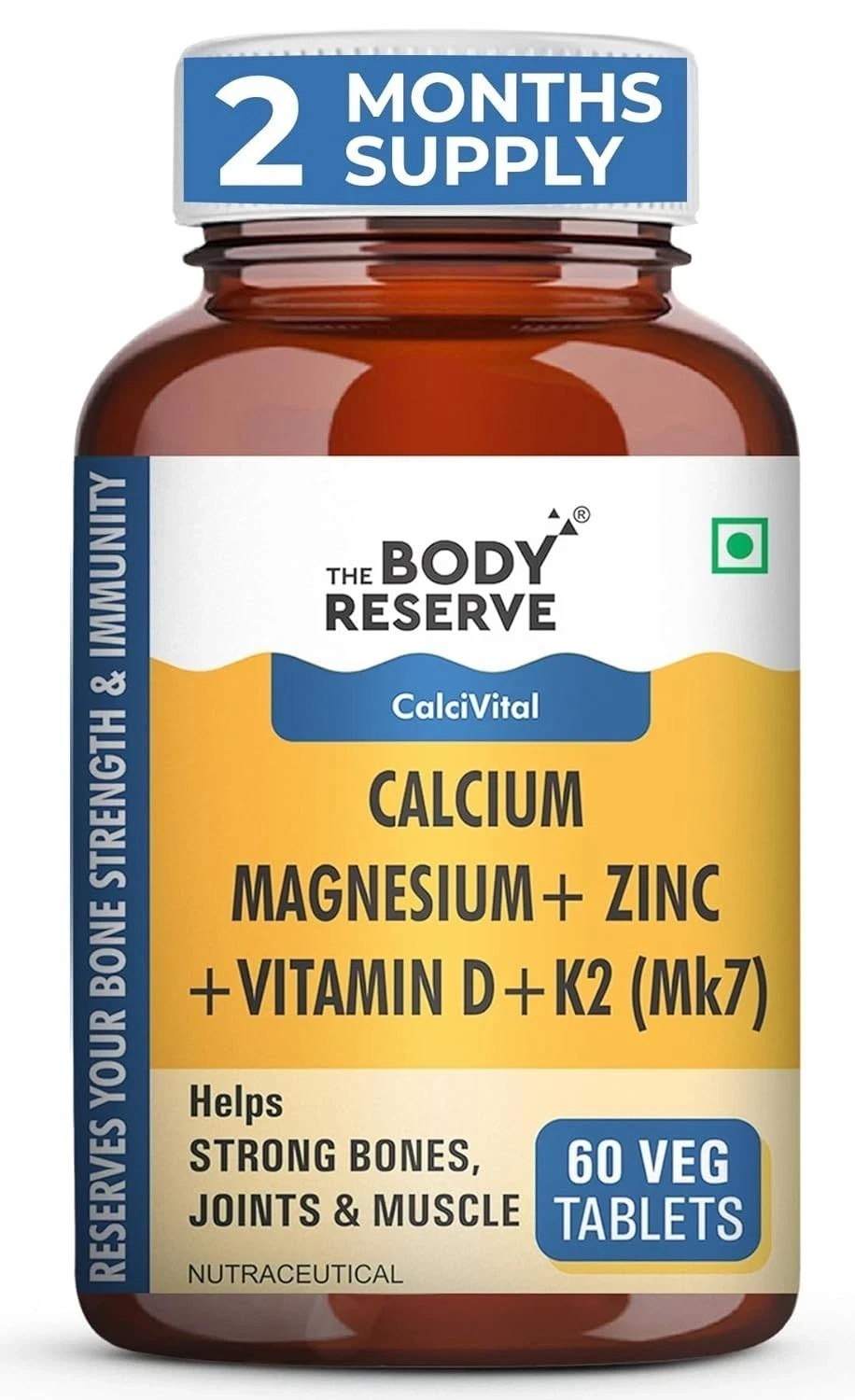 The Body Reserve Calcium Tablets For Women & Men- 60 Tablets y629