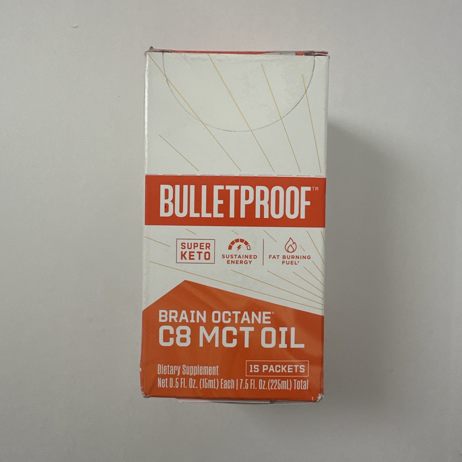 (1) Bulletproof Brain Octane C8 MCT Oil , 15 Pckt , 0.5 fl oz (15 ml) 10/2027