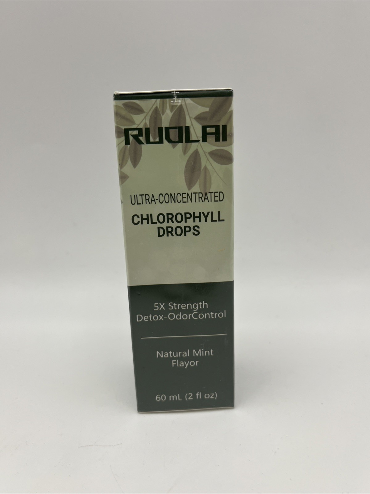 Ruolai Ultra-Concentrated Chlorophyll Drops 5X Strength Natural Mint 2 fl oz