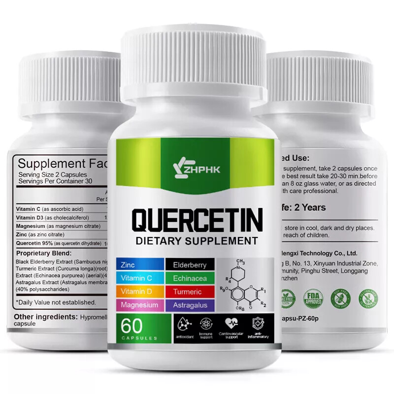 Quercetin 1000mg Vegan Capsules 95% Genuine Extract Strong 9 in 1 Supplements