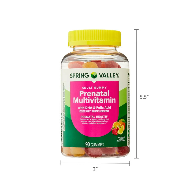 2 PACK Spring Valley Prenatal Multivitamin Gummies with DHA and Folic Acid