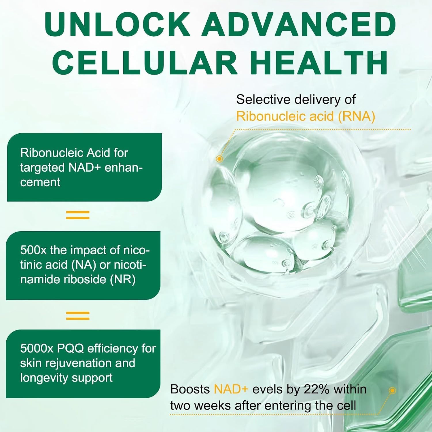 NAD+ Supplement for Anti Aging, Energy, Focus Nicotinamide Riboside Resveratrol