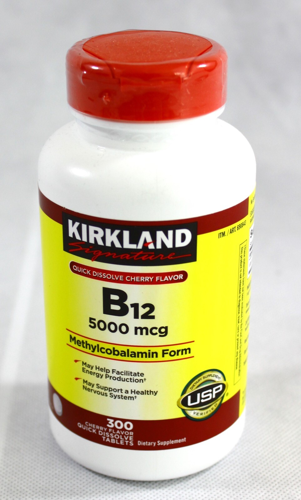 Kirkland Quick Dissolve B 12 5000 mg 300 Tablets Free Shipping Exp: 12/2027