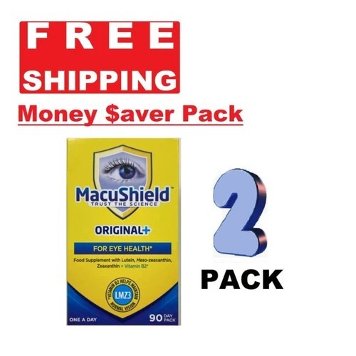 MacuShield Original Plus 90 Count Vision Support & Vitamin B2 Bundle – PACK OF 2