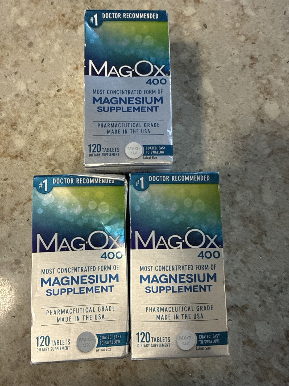 (2)3Mag-Ox 400 Magnesium Supplement ; Count 120 Tablets Each