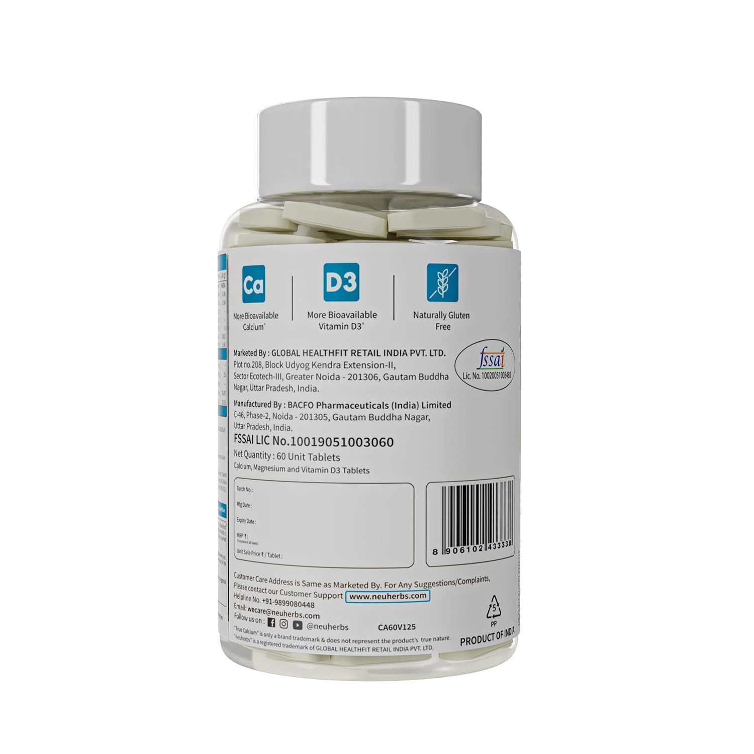 True Calcium Supplement 1000mg | Support Bone, Joint & Muscle Health