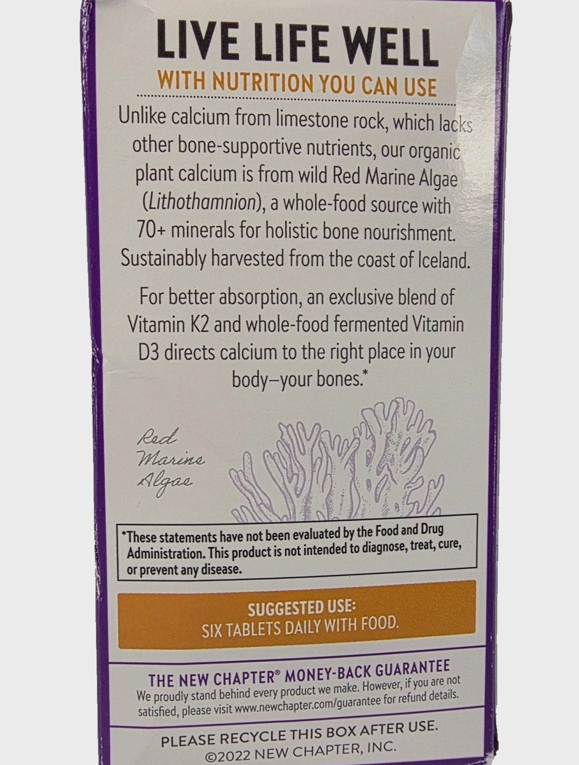 New Chapter Plant Calcium Bone Strength Supplement – 240 Tablets *03/2027*