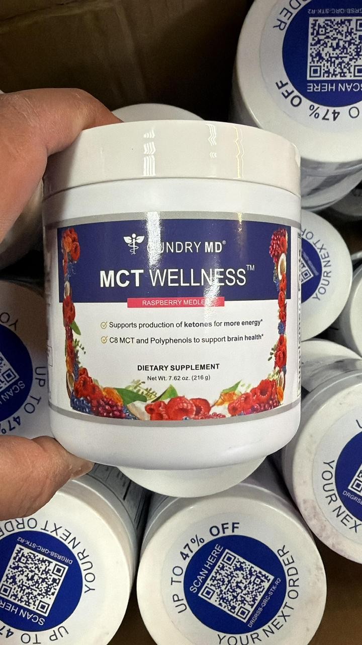 Gundry MD MCT Wellness Raspberry Medley Dietary Supplement 8.25 oz 216g
