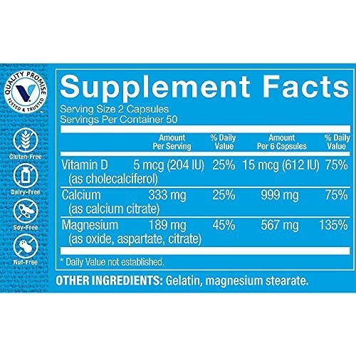 NEW Lot of 3x Vitamin Shoppe Calcium Citrate Magnesium Vit D 100 Cap Mineral