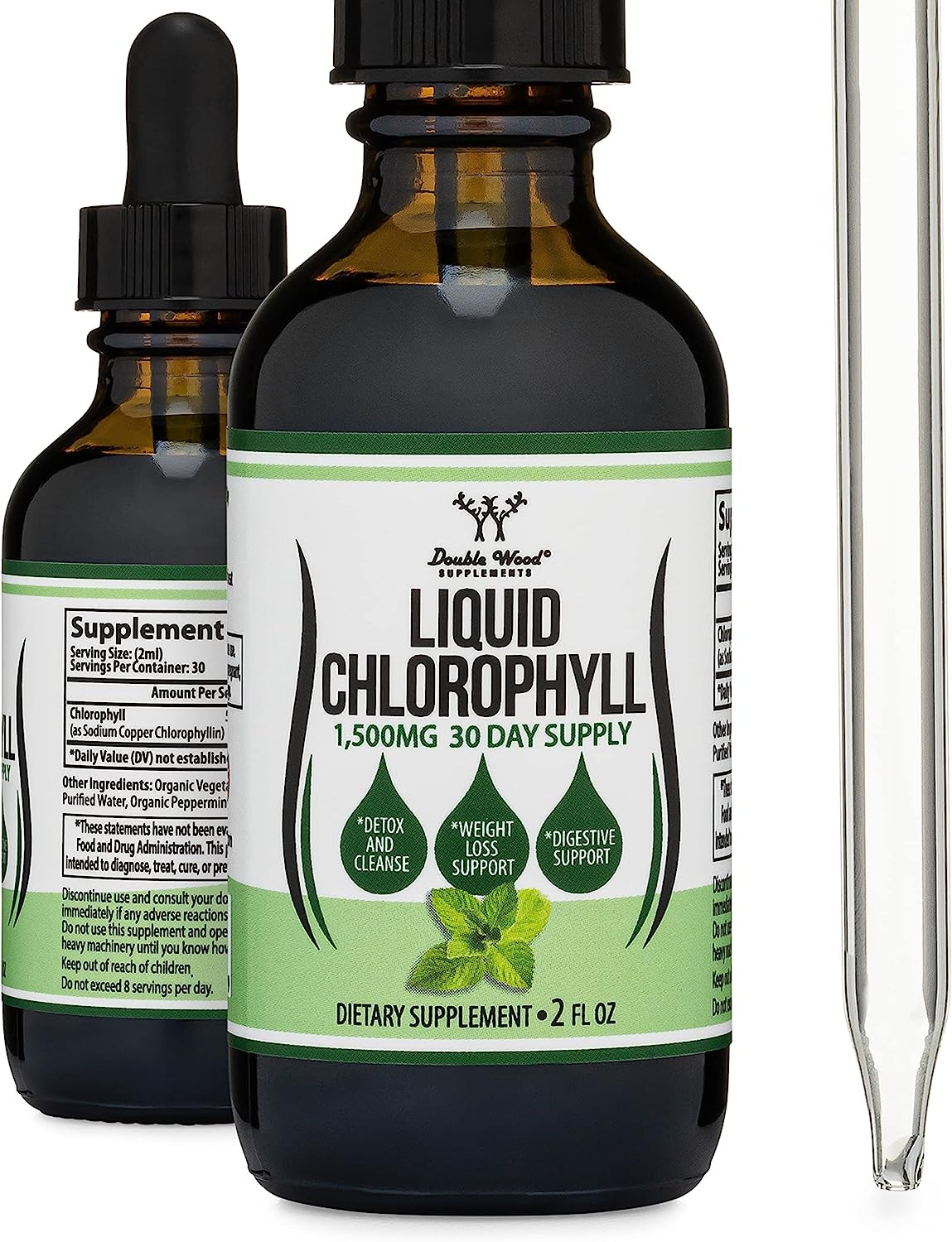 Gotas líquidas de clorofila: sabor a menta, aptas para veganos