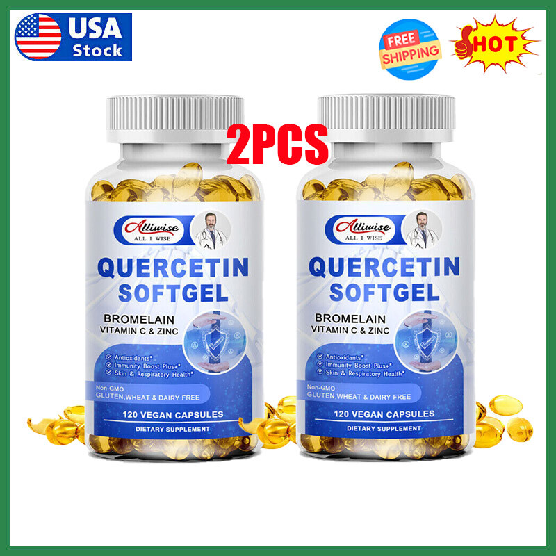 1000MG Quercetin with Bromelain & Zinc – Natural Immune Support Supplement
